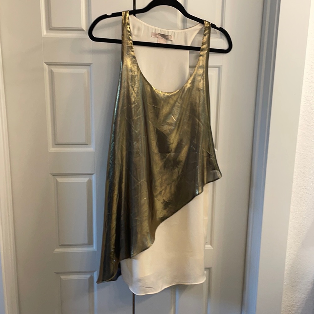 Forever 21 dress - gold off white dress